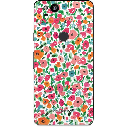 Bouffants and Broken Hearts Watercolor Floral Google Pixel 2 Skin